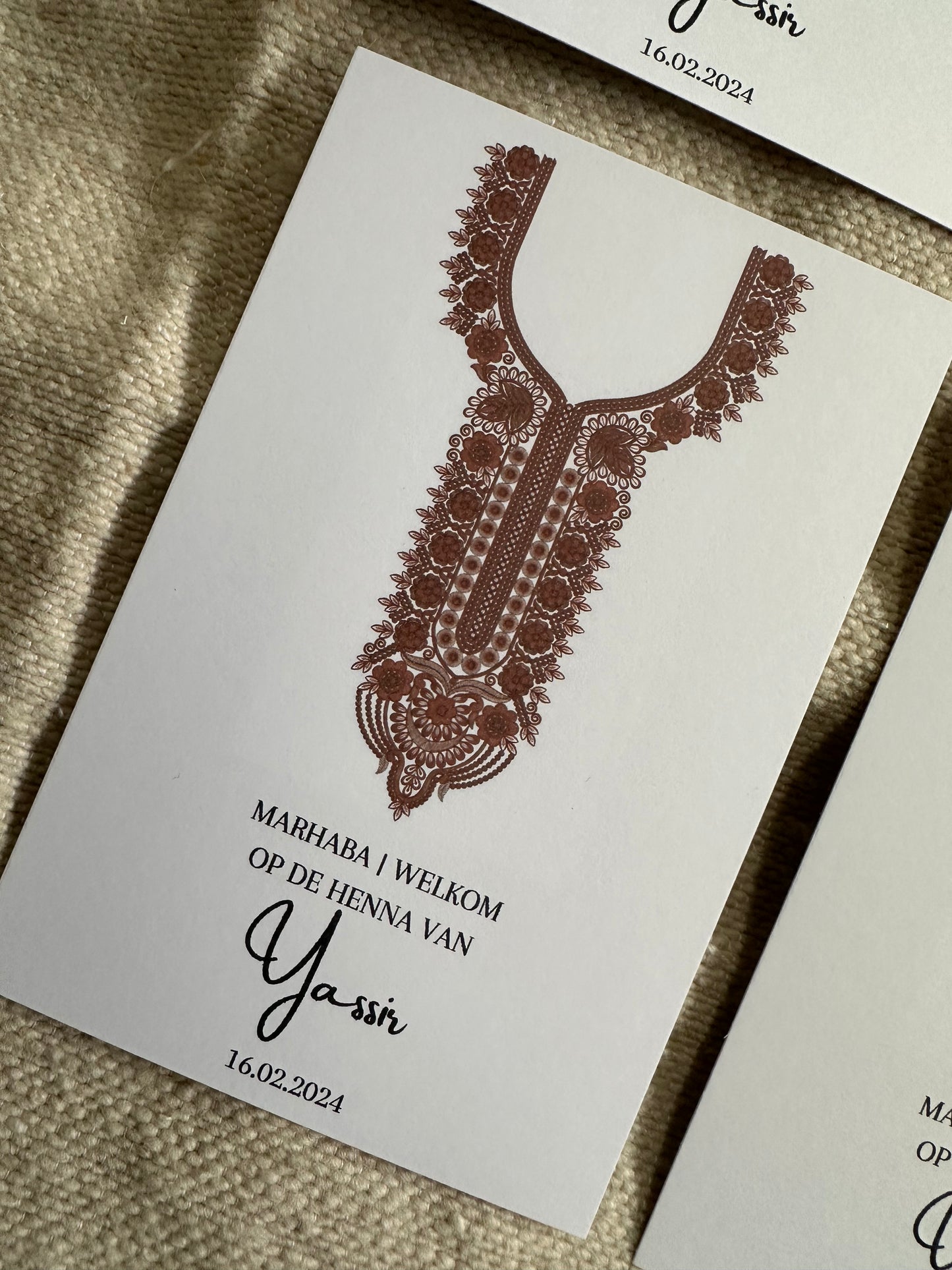 Tafelkaart | Henna mannen