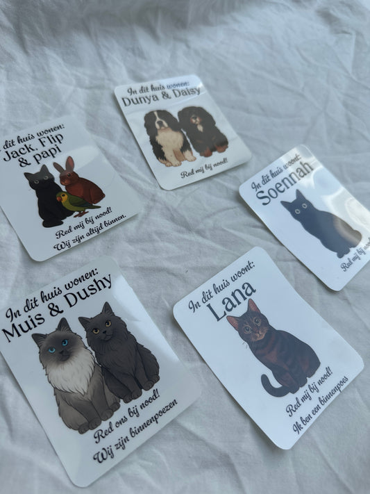 Pre Order | Voordeur sticker | Huisdieren