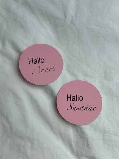 Ronde plaatsnaam kaartjes