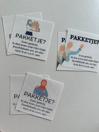 Voordeursticker voor hijabie