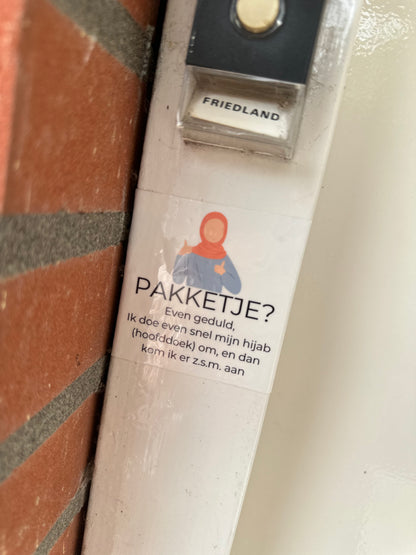 Voordeursticker voor hijabie