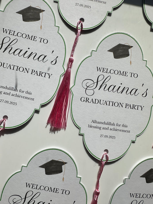 Tafelkaart | Graduation party