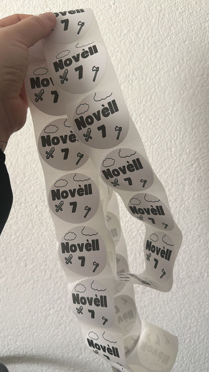 Ronde stickers | Alleen zwarte inkt